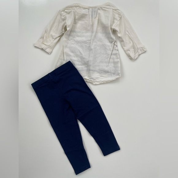 Disney Girls’ Minnie Mouse Preppy White Navy Striped Two-piece Set Size 3T - Picture 6 of 8